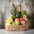 Bountiful Harvest & Bubbly Gift Basket
