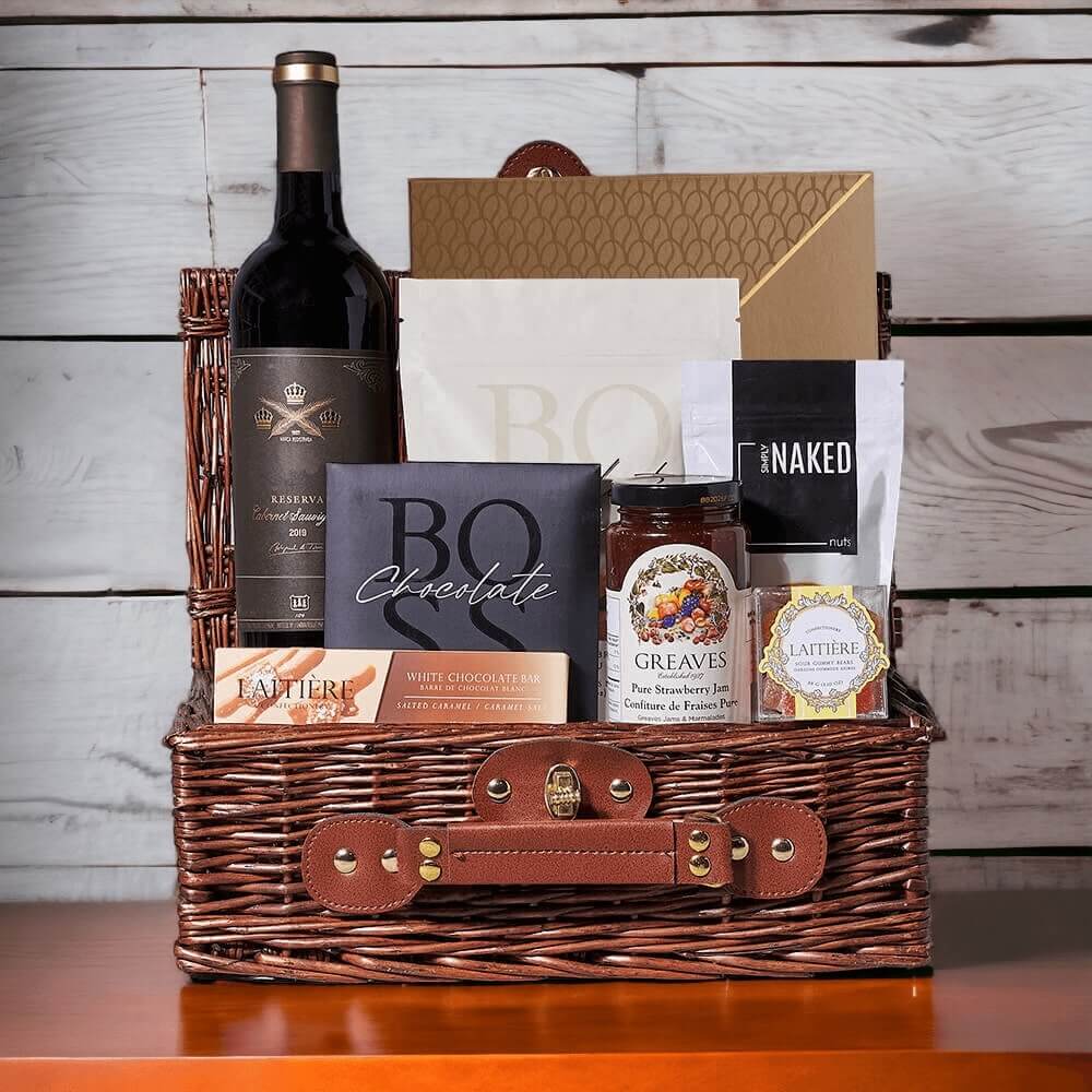 Coffee, Wine, & Chocolate Gift Basket