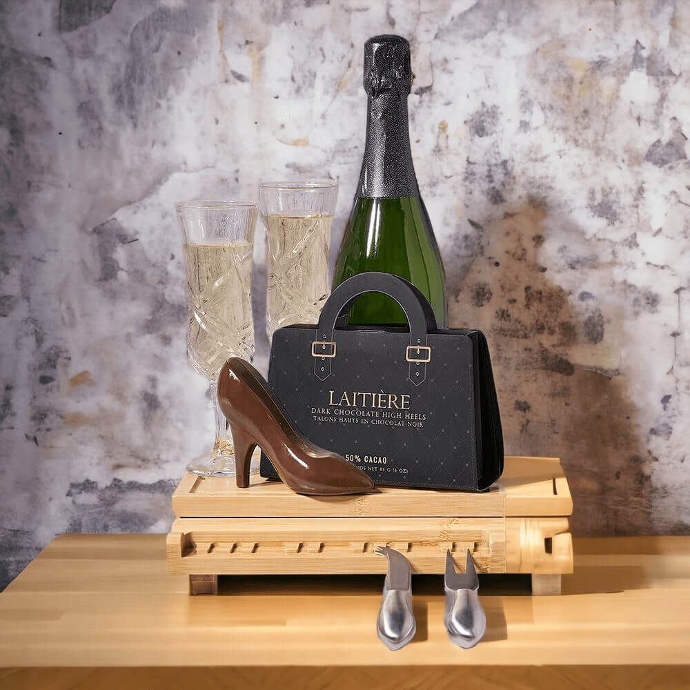 Sparkling Wine & Chocolate Heel Gift Set