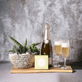Succulent & Sparkling Wine Gift Basket