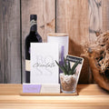 Succulent & Wine Relaxation Gift Basket