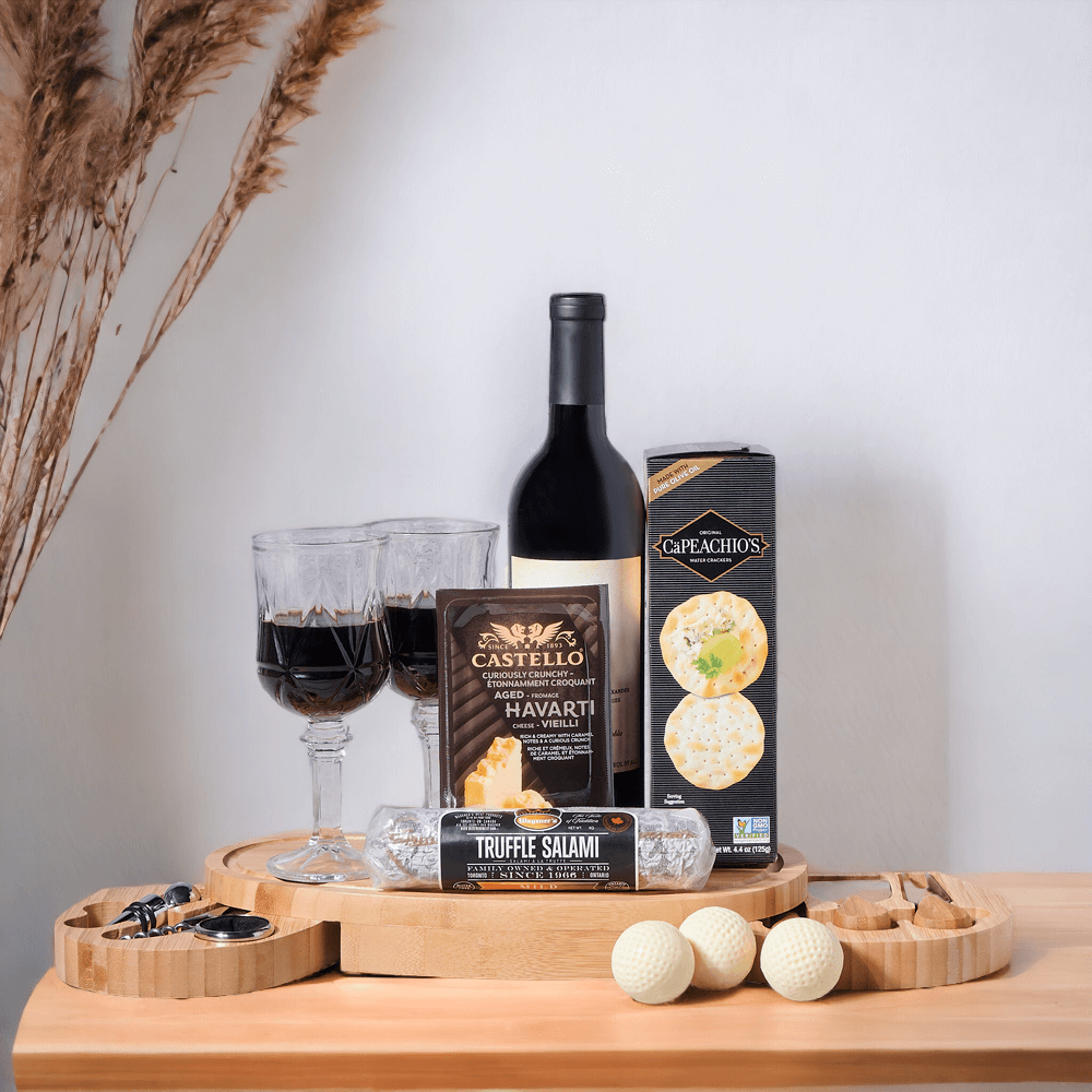 Wine & Chocolate Golf Balls Cutting Board